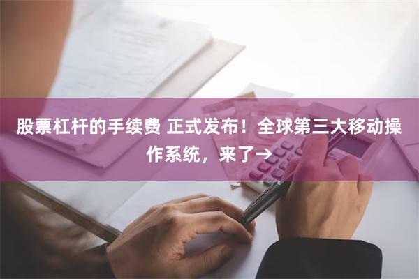 股票杠杆的手续费 正式发布！全球第三大移动操作系统，来了→