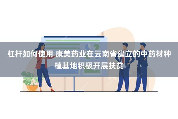 杠杆如何使用 康美药业在云南省建立的中药材种植基地积极开展扶贫