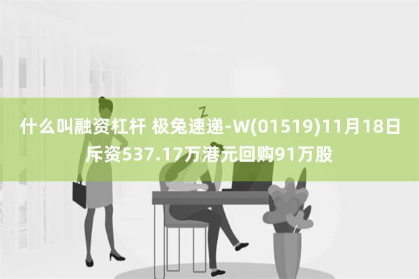 什么叫融资杠杆 极兔速递-W(01519)11月18日斥资537.17万港元回购91万股