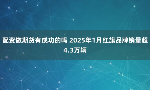 配资做期货有成功的吗 2025年1月红旗品牌销量超4.3万辆